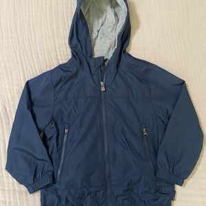 Navy Blue Hooded Jacket